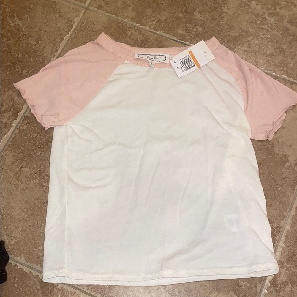 Pink and White Raglan Shirt